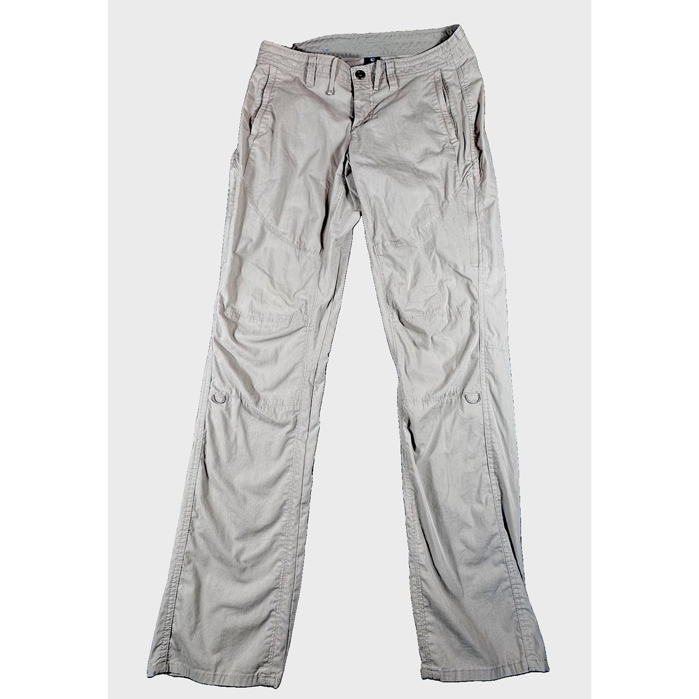 Kuhl Pants Womens 10 Long Beige Stretch Chino Straight Leg Hiking Travel Outdoor